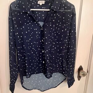 superdown Navy Star Button Down Shirt